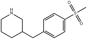 Piperidine, 3-[[4-(methylsulfonyl)phenyl]methyl]- 结构式