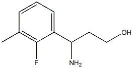 3-AMINO-3-(2-FLUORO-3-METHYLPHENYL)PROPAN-1-OL 结构式
