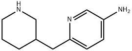 3-Pyridinamine, 6-(3-piperidinylmethyl)- 结构式