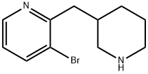 Pyridine, 3-bromo-2-(3-piperidinylmethyl)- 结构式
