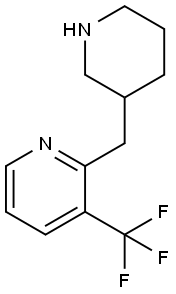 Pyridine, 2-(3-piperidinylmethyl)-3-(trifluoromethyl)- 结构式