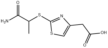 2-(2-((1-amino-1-oxopropan-2-yl)thio)thiazol-4-yl)acetic acid 结构式