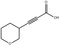 3-(四氢-2H-吡喃-3-基)丙炔酸 结构式