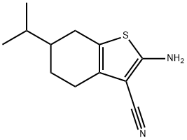 2-胺-6-(丙-2-基)-4,5,6,7-四氢-1-苯并噻吩-3-甲腈 结构式