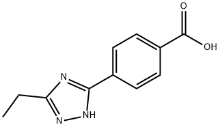 4-(5-乙基-1H-1,2,4-三唑-3-基)苯甲酸 结构式