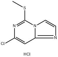7-CHLORO-5-(METHYLTHIO)IMIDAZO[1,2-C]PYRIMIDINE HYDROCHLORIDE 结构式