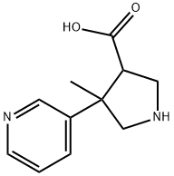 ethyl 4-methyl-4-(pyridin-3-yl)pyrrolidine-3-carboxylate 结构式