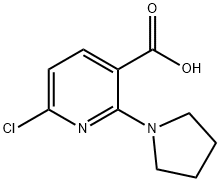 6-chloro-2-(pyrrolidin-1-yl)nicotinic acid 结构式