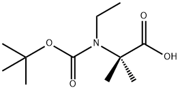 2-((叔丁氧羰基)(乙基)氨基)-2-甲基丙酸 结构式