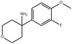 4-(3-氟-4-甲氧基苯基)氧杂-4-胺 结构式