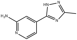 4-(5-甲基-1H-1,2,4-三唑-3-基)吡啶-2-胺 结构式