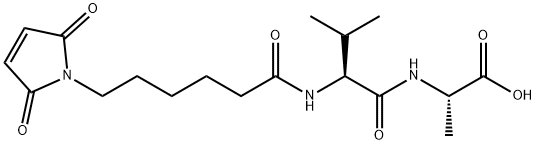 N-[6-(2,5-Dioxo-2,5-dihydro-1H-pyrrol-1-yl)hexanoyl]-L-valyl-L-alanine 结构式