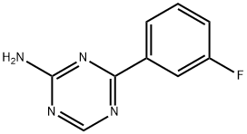 4-(3-Fluorophenyl)-1,3,5-triazin-2-amine 结构式