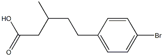 5-(4-溴苯基)-3-甲基戊酸 结构式