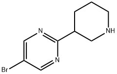 5-溴-2-(哌啶-3-基)嘧啶 结构式