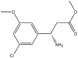 METHYL (3S)-3-AMINO-3-(3-CHLORO-5-METHOXYPHENYL)PROPANOATE 结构式