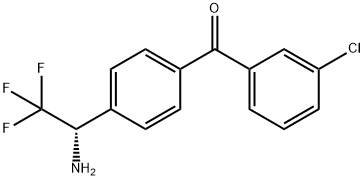 4-((1S)-1-Amino-2,2,2-trifluoroethyl)phenyl 3-chlorophenyl ketone 结构式