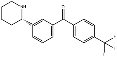 3-((2S)(2-Piperidyl))phenyl 4-(trifluoromethyl)phenyl ketone 结构式