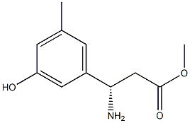 METHYL (3S)-3-AMINO-3-(3-HYDROXY-5-METHYLPHENYL)PROPANOATE 结构式