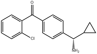 4-((1S)Aminocyclopropylmethyl)phenyl 2-chlorophenyl ketone 结构式