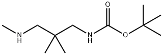 叔丁基N-[2,2-二甲基-3-(甲基氨基)丙基]氨基甲酸酯 结构式