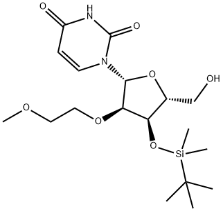 3'-O-(t-Butyldimethylsilyl)-2'-O-(2-methoxyethyl) uridine 结构式