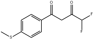 4,4-difluoro-1-[4-(methylsulfanyl)phenyl]butane-1,3-dione 结构式