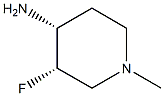 (3S,4R)-3-氟-1-甲基哌啶-4-胺 结构式