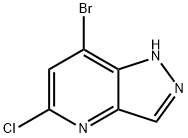 7-溴-5-氯-1H-吡唑并[4,3-B]吡啶 结构式