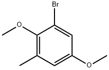 1-溴-2,5-二甲氧基-3-甲基苯 结构式