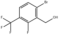 (6-溴-2-氟-3-(三氟甲基)苯基)甲醇 结构式