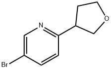 3-Bromo-6-(3-tetrahydrofuranyl)pyridine 结构式