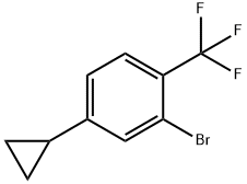 2-bromo-4-cyclopropyl-1-(trifluoromethyl)benzene 结构式