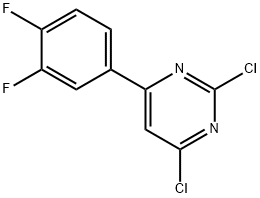 2,4-Dichloro-6-(3,4-difluorophenyl)pyrimidine 结构式