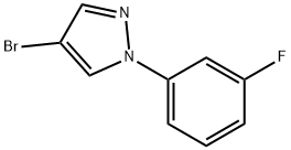 4-溴-1-(3-氟苯基)-1H-吡唑 结构式