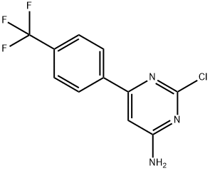 2-Chloro-4-amino-6-(4-trifluoromethylphenyl)pyrimidine 结构式