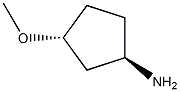 REL-(1R,3R)-3-甲氧基环戊烷-1-胺 结构式