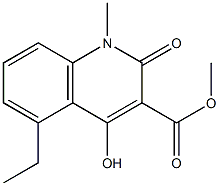 1,2-DIHYDRO-4-HYDROXY-5-ETHYL-1-METHYL-2-OXO-QUINOLINE-3-CARBOXYLIC ACID METHYL ESTER 结构式