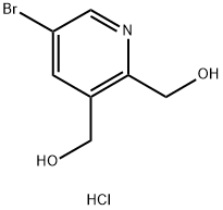 (5-溴吡啶-2,3-二基)二甲醇盐酸盐 结构式