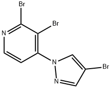 4-Bromo-1-(2,3-dibromo-4-pyridyl)pyrazole 结构式