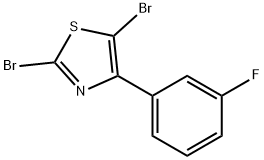 2,5-Dibromo-4-(3-fluorophenyl)thiazole 结构式