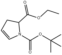 1-tert-butyl 2-ethyl 2,3-dihydro-1H-pyrrole-1,2-dicarboxylate 结构式