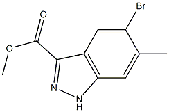 methyl 5-bromo-6-methyl-1H-indazole-3-carboxylate 结构式