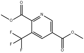 3-(三氟甲基)吡啶-2,5-二羧酸二甲酯 结构式