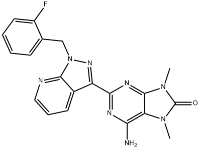 6-amino-2-(1-(2-fluorobenzyl)-1H-pyrazolo[3,4-b]pyridin-3-yl)-
7,9-dimethyl-7,9-dihydro-8H-purin-8-one 结构式
