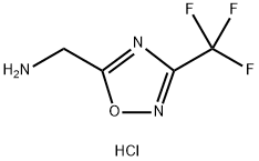 3-(三氟甲基)-1,2,4-噁二唑-5-基]甲胺盐酸 结构式