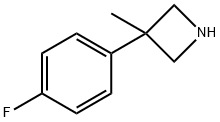3-(4-氟苯基)-3-甲基氮杂环丁烷 结构式