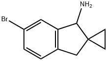 5'-bromo-1',3'-dihydrospiro[cyclopropane-1,2'-indene]-3'-amine 结构式