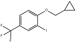 1-Cyclopropylmethoxy-2-iodo-4-trifluoromethylbenzene 结构式