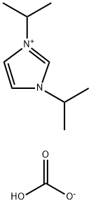 1,3-二异丙基咪唑鎓碳酸氢盐 (含有数量不等的1,3-二异丙基咪唑鎓-2-羧酸盐) 结构式